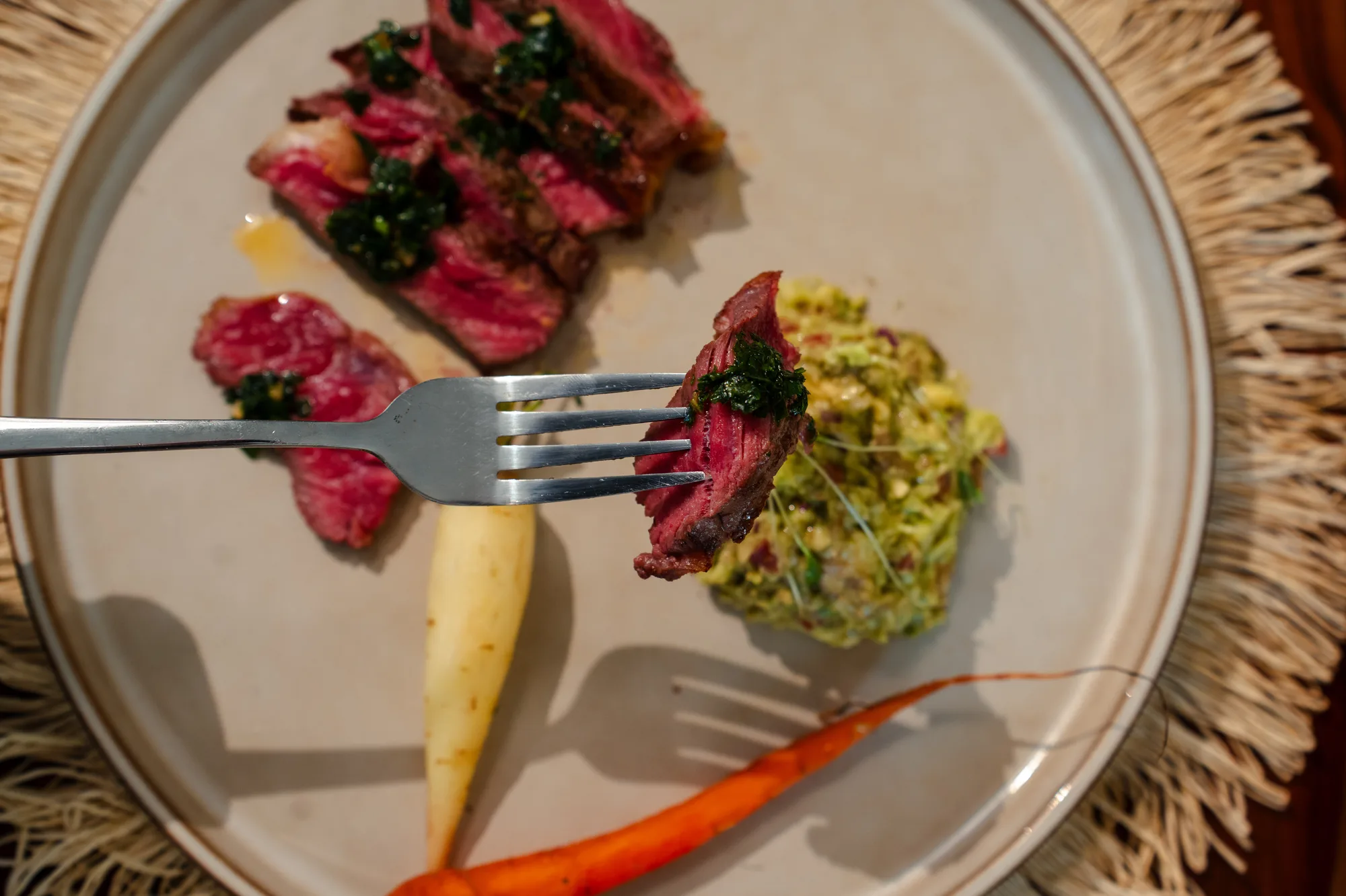 Grilled beef plate